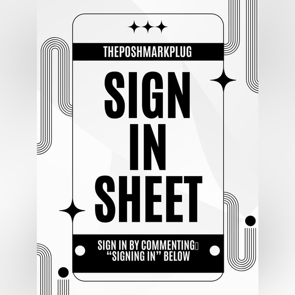 Handbags - 8/18.  Sign in Sheet for Thursday, 8/18